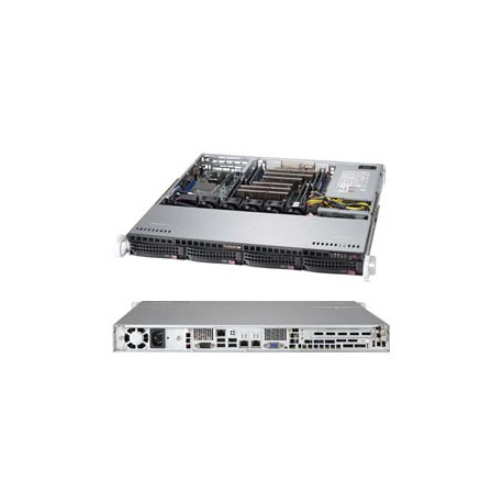 Supermicro CSE-813MFTQC-505CB 1U Chassis, 500W 80 Plus Platinum, 4x Hot-Swap 3.5"