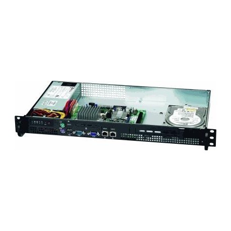 Supermicro CSE-505-203B Mini-1U Chassis, 200W 80 Plus Gold, 2×3.5" Bays